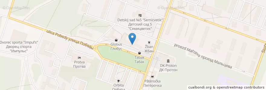 Mapa de ubicacion de Русский чай en 俄罗斯/俄羅斯, Центральный Федеральный Округ, 莫斯科州, Городской Округ Протвино.