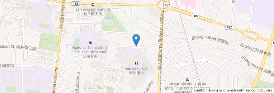 Mapa de ubicacion de 早安美芝城 en 臺灣, 臺南市, 中西區.