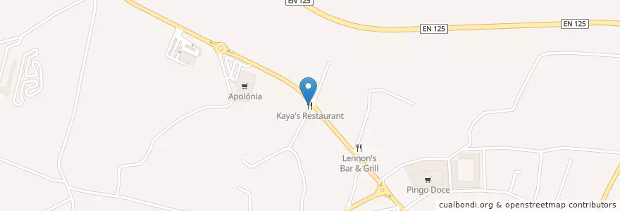 Mapa de ubicacion de Kaya's Restaurant en پرتغال, Algarve, Algarve, فارو, لوله, المنسیل.