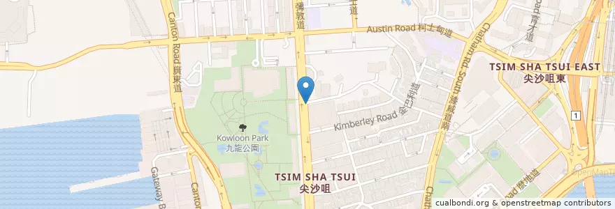 Mapa de ubicacion de Pacific Coffee en China, Cantão, Hong Kong, Kowloon, Novos Territórios, 油尖旺區 Yau Tsim Mong District.