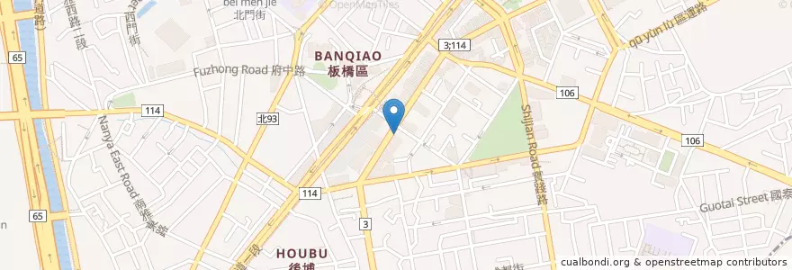 Mapa de ubicacion de 彰化銀行板橋分行 en Taiwan, 新北市, 板橋區.