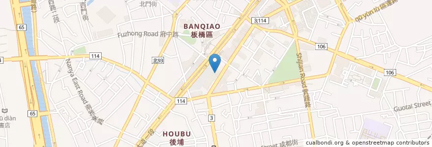 Mapa de ubicacion de 京城銀行板橋分行 en 타이완, 신베이 시, 반차오 구.