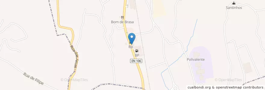 Mapa de ubicacion de Bar da BP- Bifanas en پرتغال, Norte, Braga, Ave, Vizela, Infias.