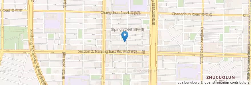 Mapa de ubicacion de 四海游龍伊通店 en Taiwan, Nuova Taipei, Taipei, Distretto Di Zhongshan.