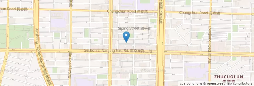Mapa de ubicacion de 濤濤壽司屋 en Taiwan, 新北市, Taipé, 中山區.