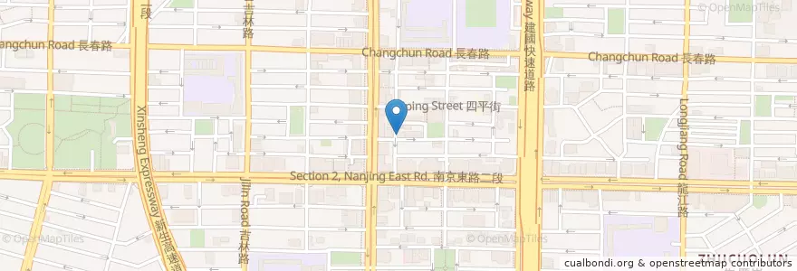 Mapa de ubicacion de 大方粥麵 en Taiwan, Nuova Taipei, Taipei, Distretto Di Zhongshan.