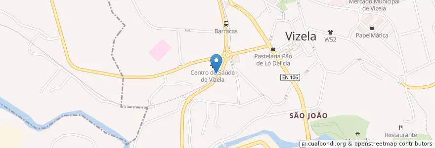 Mapa de ubicacion de Ecoponto en Португалия, Северный, Braga, Ave, Vizela, Caldas De Vizela.