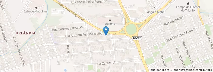Mapa de ubicacion de JR Restaurante en ブラジル, 南部地域, リオグランデ・ド・スル, Região Geográfica Intermediária De Santa Maria, Região Geográfica Imediata De Santa Maria, Santa Maria.