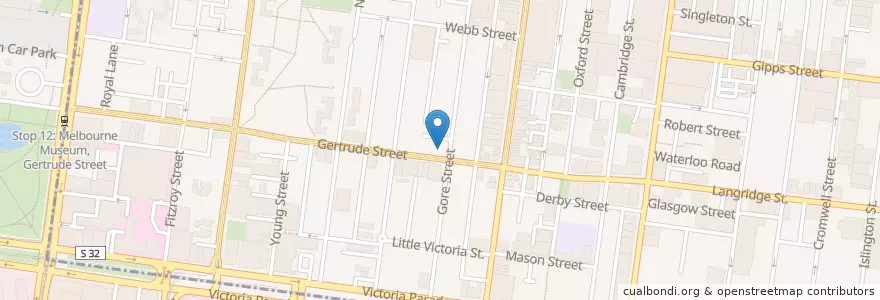Mapa de ubicacion de Builders Arms Hotel en Australia, Victoria, City Of Yarra.
