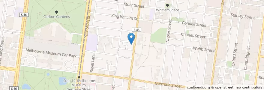 Mapa de ubicacion de Old Colonial Inn en Avustralya, Victoria.