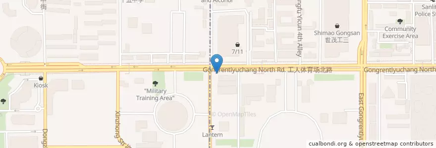 Mapa de ubicacion de Maan Cafe en China, Beijing, Hebei, Chaoyang District.