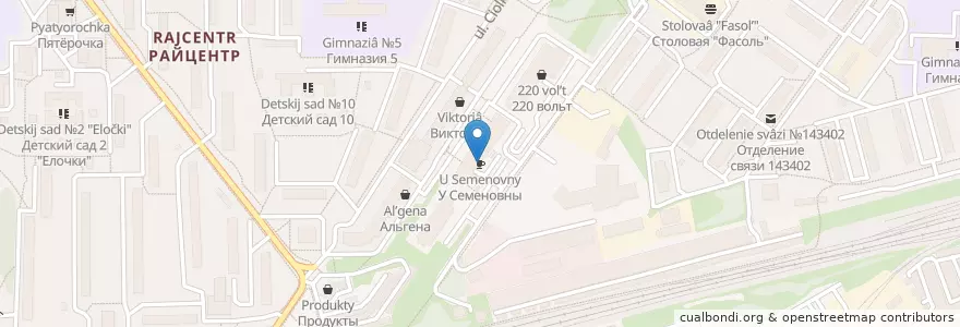Mapa de ubicacion de Колибри en Russland, Föderationskreis Zentralrussland, Oblast Moskau, Городской Округ Красногорск.