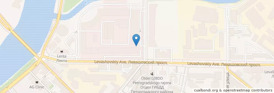 Mapa de ubicacion de АвтоSPA en Russland, Föderationskreis Nordwest, Oblast Leningrad, Sankt Petersburg, Petrograder Rajon, Округ Чкаловское.