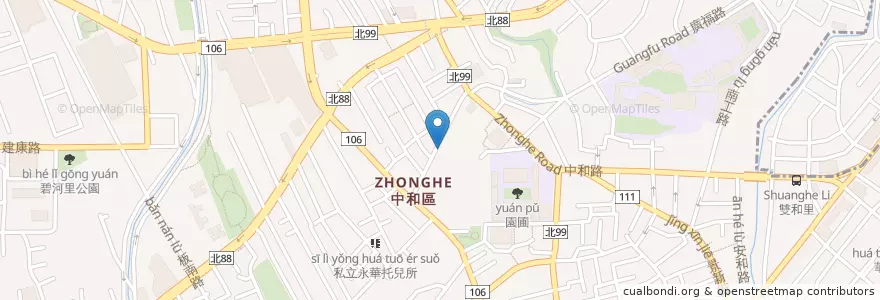 Mapa de ubicacion de 璐璐早餐店 en Taiwan, Nuova Taipei, Džonghė.