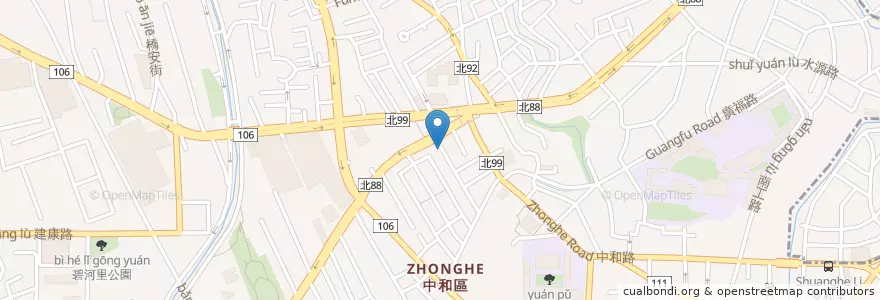 Mapa de ubicacion de 素珍素食 en 타이완, 신베이 시, 중허 구.