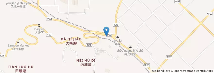 Mapa de ubicacion de 興利小吃 en Taiwan, Taichung, Distretto Di Xinshe.