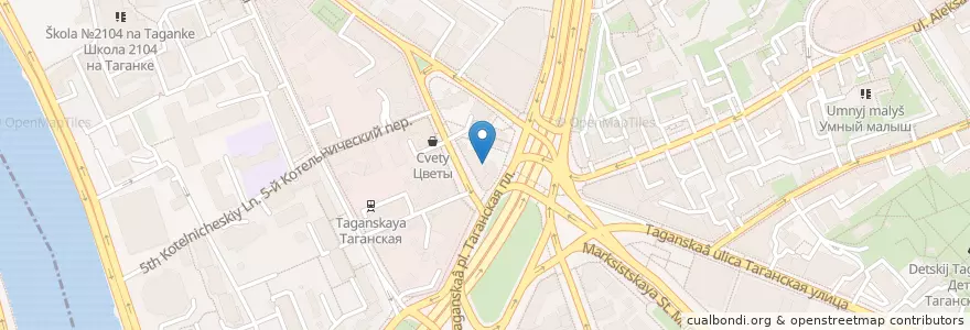Mapa de ubicacion de Крошка Картошка en روسيا, Центральный Федеральный Округ, Москва, Центральный Административный Округ, Таганский Район.