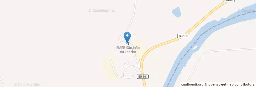 Mapa de ubicacion de EMEB São João da Lancha en Brazil, Jihovýchodní Region, Espírito Santo, Região Geográfica Intermediária De Cachoeiro De Itapemirim, Microrregião Cachoeiro De Itapemirim, Cachoeiro De Itapemirim.