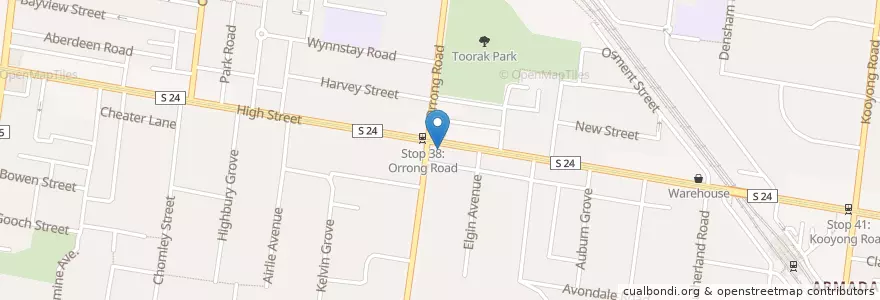 Mapa de ubicacion de La Dolce Vita en Australie, Victoria, City Of Stonnington.