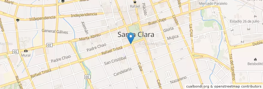 Mapa de ubicacion de Cadeca en 古巴, Villa Clara, Santa Clara, Ciudad De Santa Clara.