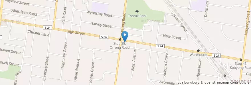 Mapa de ubicacion de Streettalk en Australie, Victoria, City Of Stonnington.