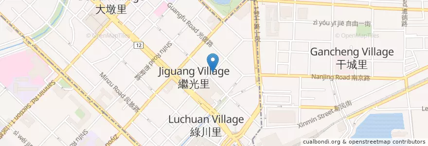 Mapa de ubicacion de 謝氏早點 en تایوان, تایچونگ, 中區.