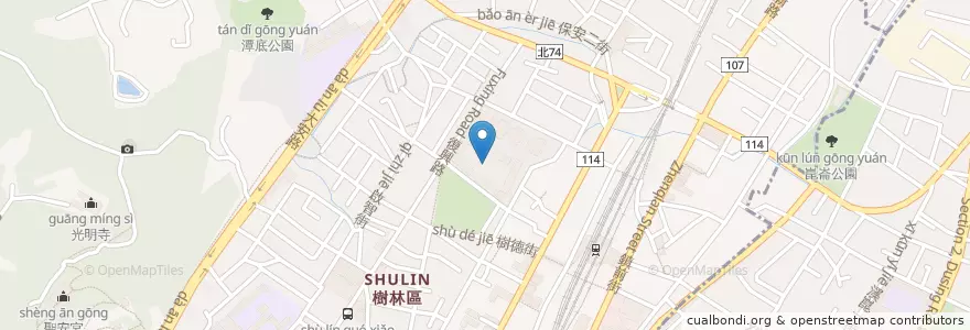 Mapa de ubicacion de 米蘭花園廣場 en Taiwan, New Taipei, Shulin District.