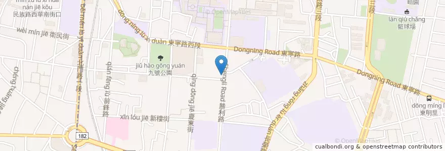 Mapa de ubicacion de 果子餅乾果汁專賣店 en Taiwan, Tainan, 東區.