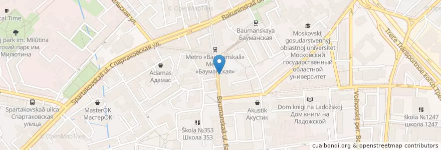 Mapa de ubicacion de Горздрав en Россия, Центральный Федеральный Округ, Москва, Центральный Административный Округ, Басманный Район.