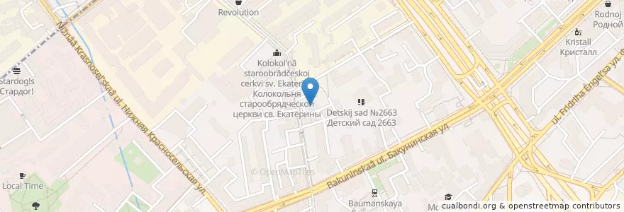 Mapa de ubicacion de МСБ en Russia, Distretto Federale Centrale, Москва, Центральный Административный Округ, Басманный Район.