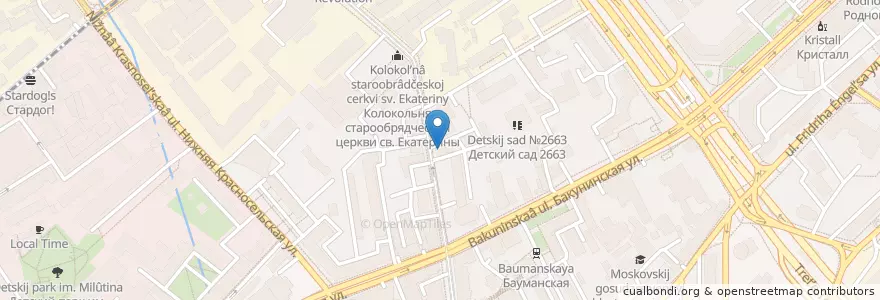 Mapa de ubicacion de Генерал Tso en Russie, District Fédéral Central, Moscou, Центральный Административный Округ, Басманный Район.