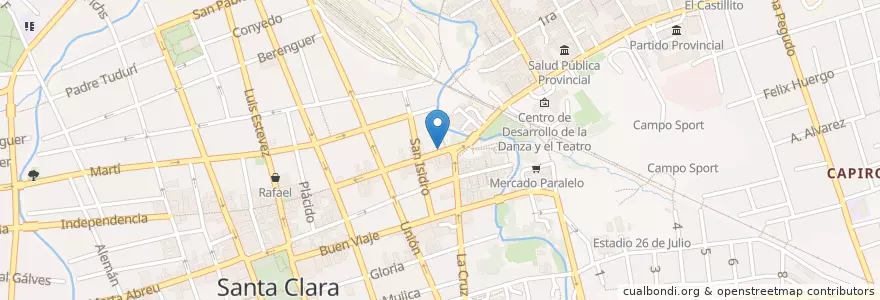 Mapa de ubicacion de Café revolución en 쿠바, Villa Clara, Santa Clara, Ciudad De Santa Clara.