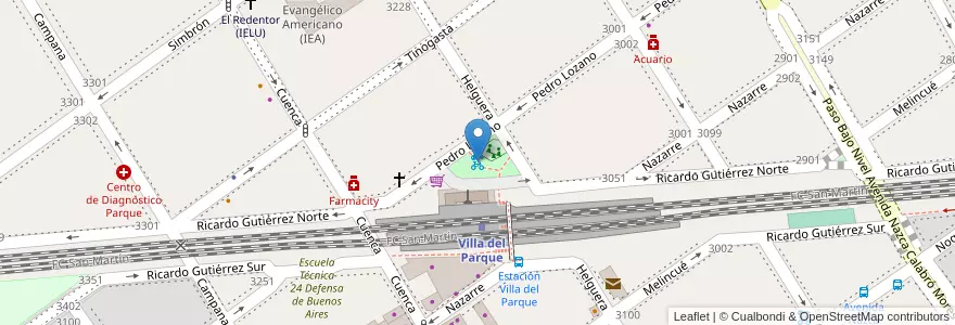 Mapa de ubicacion de 348 - Villa del Parque en Argentine, Ciudad Autónoma De Buenos Aires, Buenos Aires, Comuna 11.