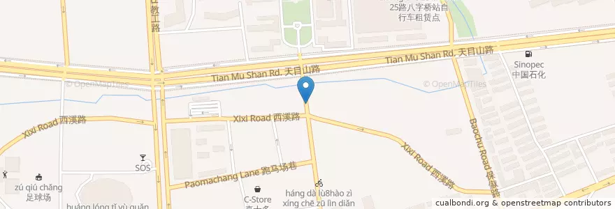 Mapa de ubicacion de 赛百味 Subway en China, Zhejiang, 杭州市, 西湖区, 北山街道.