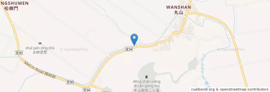 Mapa de ubicacion de 冬山郷 en 台湾, 台湾省, 宜蘭県, 冬山郷.