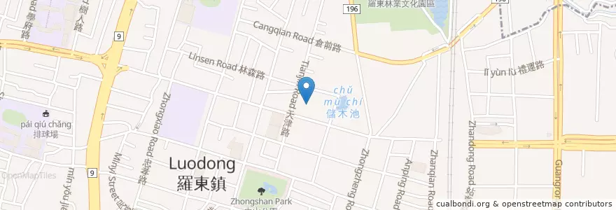 Mapa de ubicacion de 羅東鎮 en 臺灣, 臺灣省, 宜蘭縣, 羅東鎮.