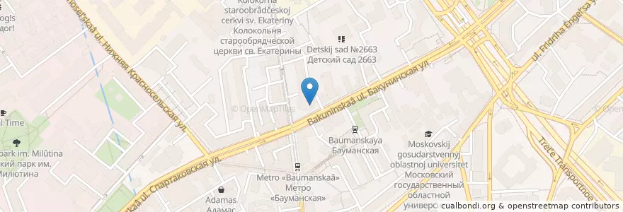 Mapa de ubicacion de Поликлиника №15 для детей и взрослых en Russie, District Fédéral Central, Moscou, Центральный Административный Округ, Басманный Район.