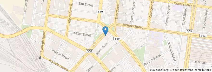 Mapa de ubicacion de JT's VICE Coffee Bar en أستراليا, ولاية فيكتوريا, City Of Melbourne.