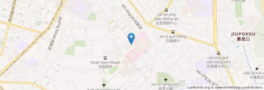 Mapa de ubicacion de 北醫神泉 en Taïwan, Nouveau Taipei, Taipei, District De Xinyi.