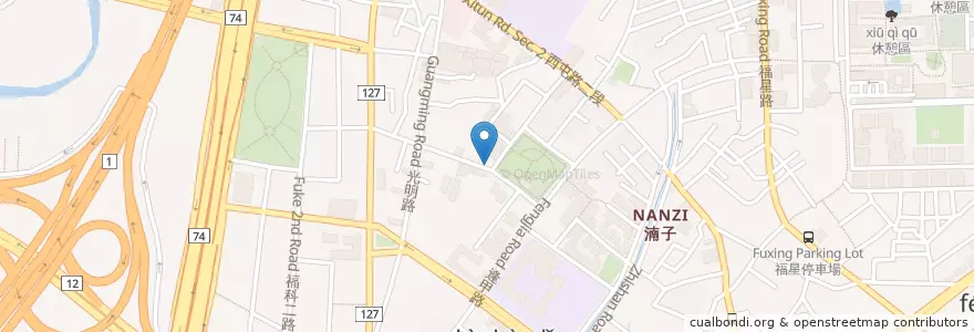 Mapa de ubicacion de 美又美 en تایوان, تایچونگ, 西屯區.