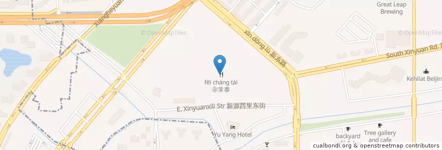 Mapa de ubicacion de 非常泰 en الصين, بكين, خبي, 朝阳区 / Chaoyang.