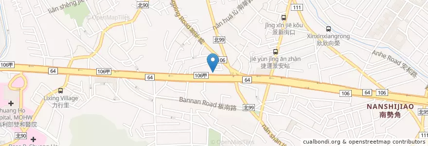 Mapa de ubicacion de 景安牙醫診所 en تایوان, 新北市, 中和區.