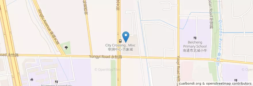 Mapa de ubicacion de KFC en China, Nantong City, Gangzha District, 唐闸镇街道.