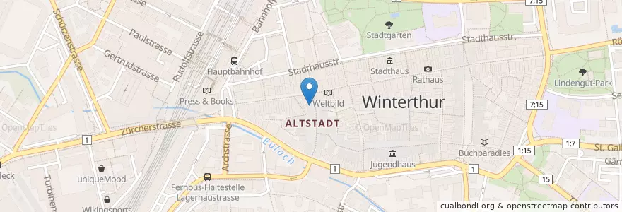Mapa de ubicacion de Subway en 스위스, 취리히, Bezirk Winterthur, Winterthur.