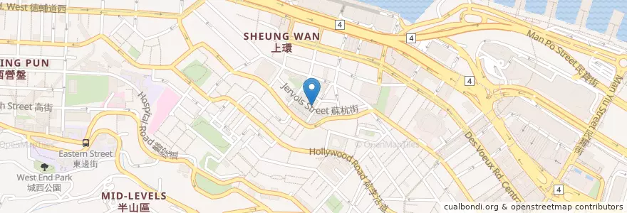 Mapa de ubicacion de Dim Sum Square en China, Cantão, Hong Kong, Ilha De Hong Kong, Novos Territórios, 中西區 Central And Western District.