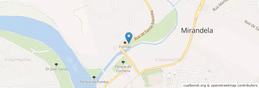 Mapa de ubicacion de Ecoponto en 葡萄牙, 北部大區, Bragança, Terras De Trás-Os-Montes, Mirandela, Mirandela.