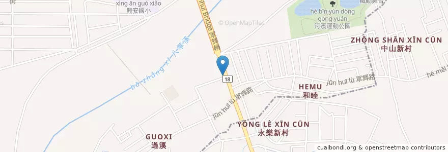 Mapa de ubicacion de 麥當勞 en Tayvan, 臺灣省, 嘉義市, 嘉義縣, 東區.