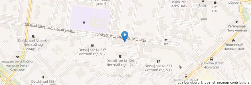 Mapa de ubicacion de ясли Лисинята en ロシア, ウラル連邦管区, スヴェルドロフスク州, エカテリンブルク管区.