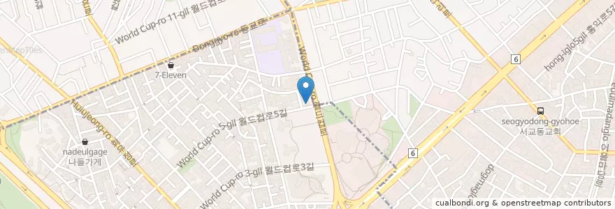Mapa de ubicacion de View 9 en Corée Du Sud, Séoul, 마포구, 합정동.