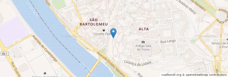 Mapa de ubicacion de Fangas Mercearia Bar en Portekiz, Centro, Baixo Mondego, Coimbra, Coimbra, Sé Nova, Santa Cruz, Almedina E São Bartolomeu.